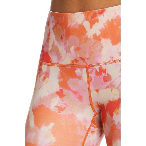 Zella High Waist Studio Lite 7/8 Leggings Orange Print Small (4-6) $65 NEW - Picture 4 of 10